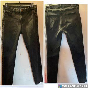 Black washed denim jeans (8) Regular